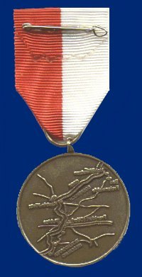 Oderflugmedaille von hinten