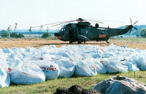 Der Sea King im Hochwassereinsatz